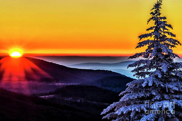 Sunrise Art Print featuring the photograph Allegheny Sunrise in Winter by Thomas R Fletcher