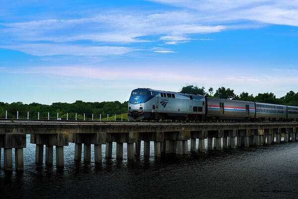 Amtrak Art Print featuring the photograph Amtrak No 25 by Marvin Spates