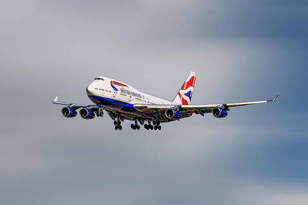 British Art Print featuring the mixed media British Airways Boeing 747-400 by Smart Aviation