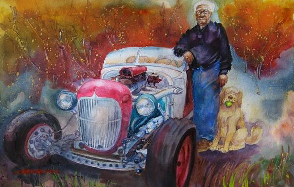 Kissinger Art Print featuring the painting Charlie and Bella's Ride by Jackson Ordean