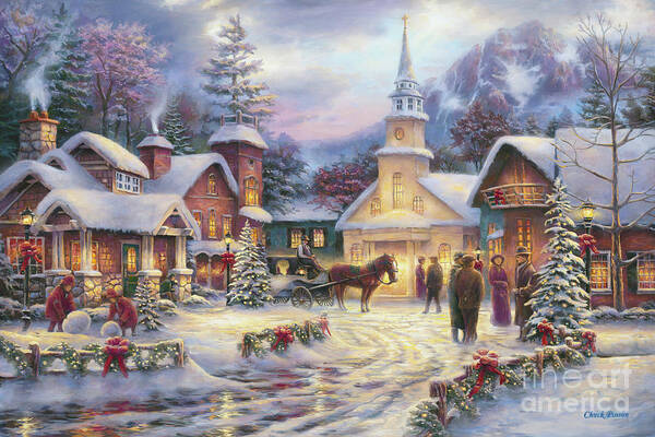 Christmas Art Print featuring the painting Faith Runs Deep by Chuck Pinson