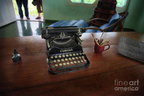 Tranquility Art Print featuring the photograph Hemingways' Cuba Typewriter No. 6 by Craig J Satterlee