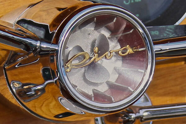 Riva Art Print featuring the photograph Riva Steering Hub by Steven Lapkin