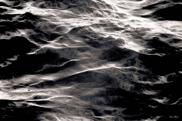 Waves Art Print featuring the digital art Rough Waters by Dale  Ford