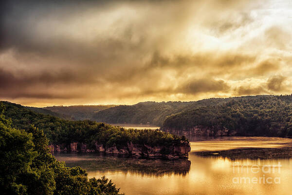 Long Point Art Print featuring the photograph Summersville Lake at Daybreak by Thomas R Fletcher