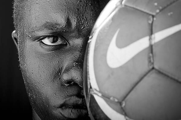Soccer Art Print featuring the photograph Tough Like a Nike Ball by Val Black Russian Tourchin