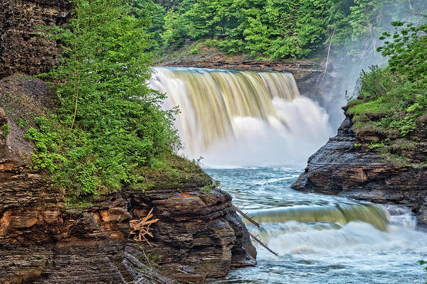 Letchworth Art Print featuring the photograph The Lower Falls At Letchworth State Park #2 by Jim Vallee