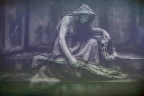 Cemetery Art Print featuring the photograph Sadness and Sorrow by Tom Mc Nemar