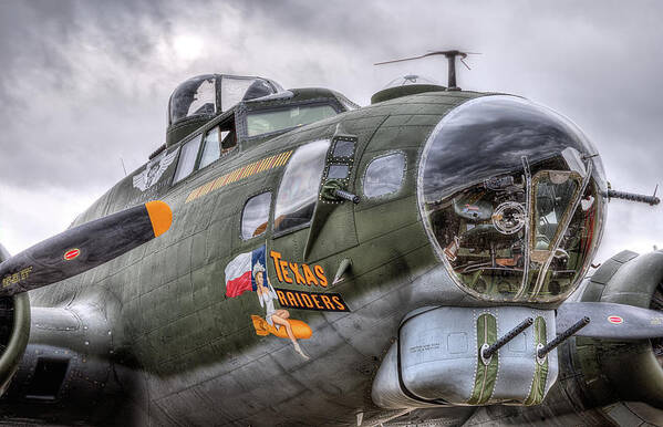 B-17 Art Print featuring the photograph Texas Raiders B-17 by JC Findley
