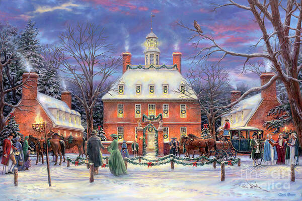 Williamsburg Art Print featuring the painting The Governor's Party by Chuck Pinson