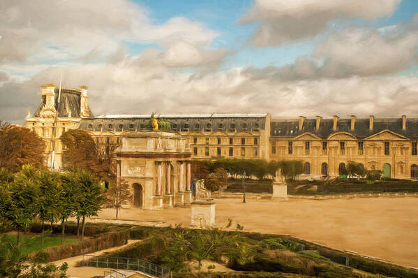 Louvre Art Print featuring the photograph The Louvre by Mick Burkey
