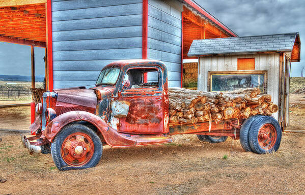 Truck Art Print featuring the photograph Abandon Truck On Route 66 #1 by Jim Vallee