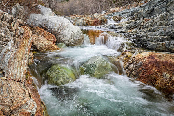 River Art Print featuring the photograph Emerald Pools Mini Waterfall by Gary Geddes