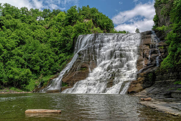 Ithaca Art Print featuring the photograph Ithaca Falls In New York by Jim Vallee