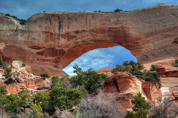 Wilson Arch Art Print featuring the photograph Wilson Arch Utah 2 of 2, viewed looking east by Peter Herman