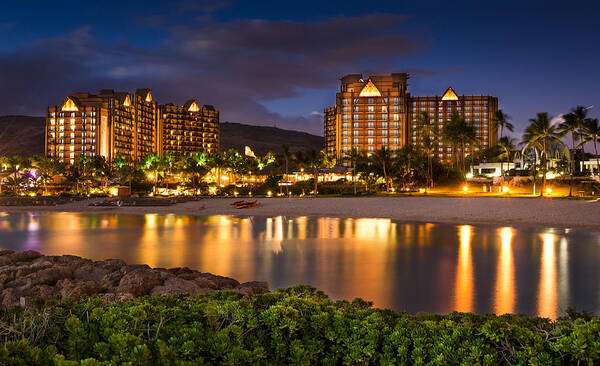 Disney Art Print featuring the photograph Aulani Disney Resort at Ko Olina by Tin Lung Chao