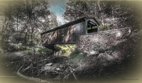 Marvin Spates Art Print featuring the photograph Oxford Covered Bridge by Marvin Spates
