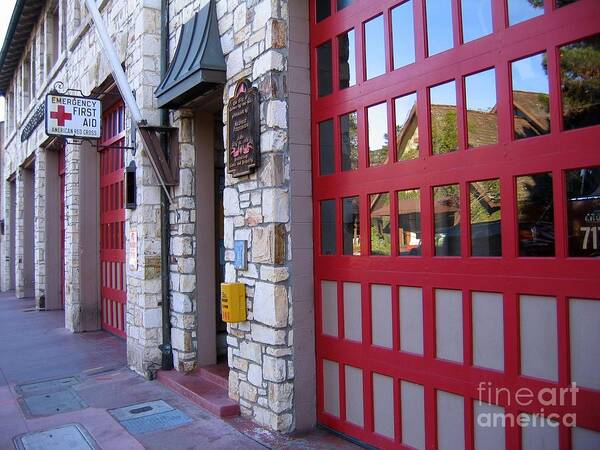 Carmel Art Print featuring the photograph Carmel By The Sea Fire Station by James B Toy