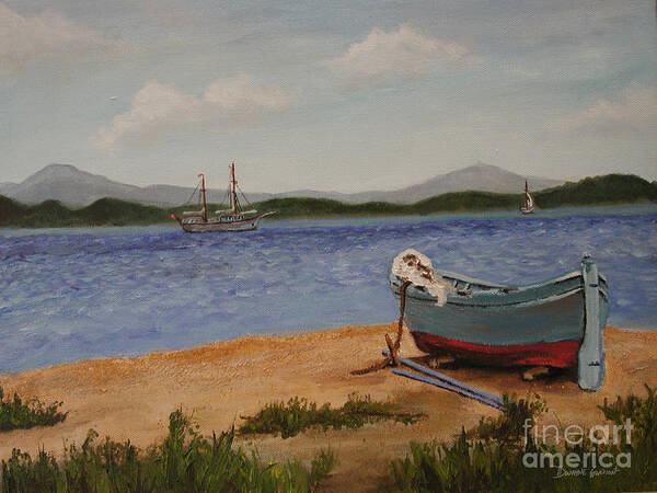 Dwayne Glapion Art Print featuring the painting From The Shore by Dwayne Glapion