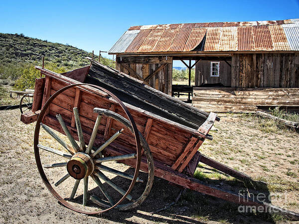 Lee Craig Art Print featuring the photograph Old Wooden Lumber Cart by Lee Craig
