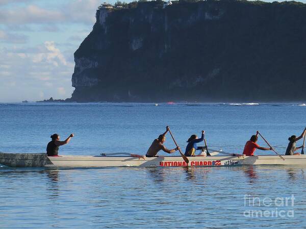 Canoeists Art Print featuring the photograph Outrigger Canoe Practice by Scott Cameron