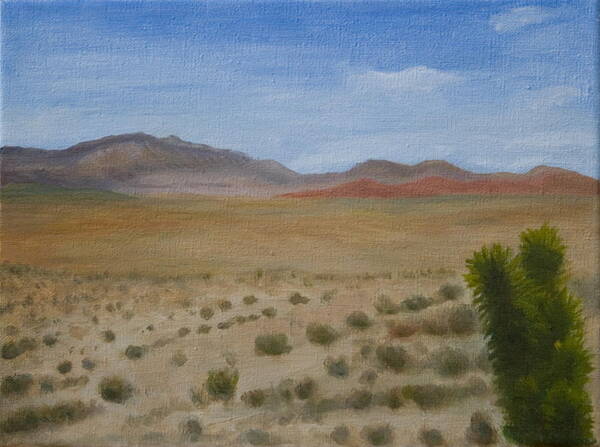 Landscape Art Print featuring the painting Red Rock Canyon by Stephen Degan