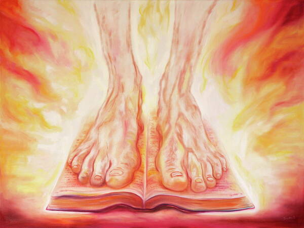 Feet Art Print featuring the painting Standing on The Promises by Jeanette Sthamann