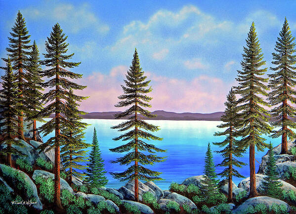 Tahoe Pines Art Print featuring the painting Tahoe Pines by Frank Wilson