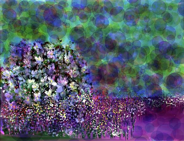 Flowers Art Print featuring the painting Bubbles by Don Wright