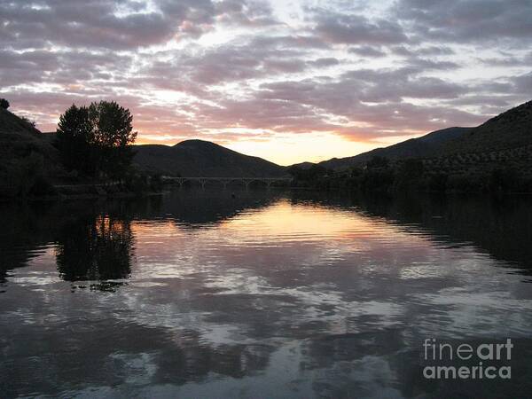 River At Sunset Art Print featuring the photograph Dusk On The River by Arlene Carmel