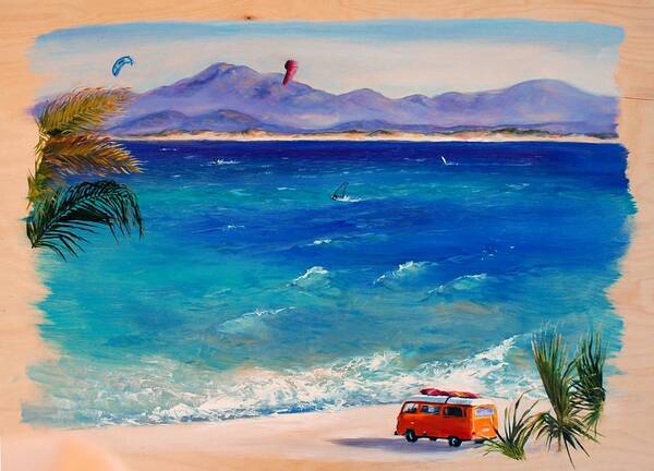Landscape Art Print featuring the painting Baja Safari by Lynee Sapere