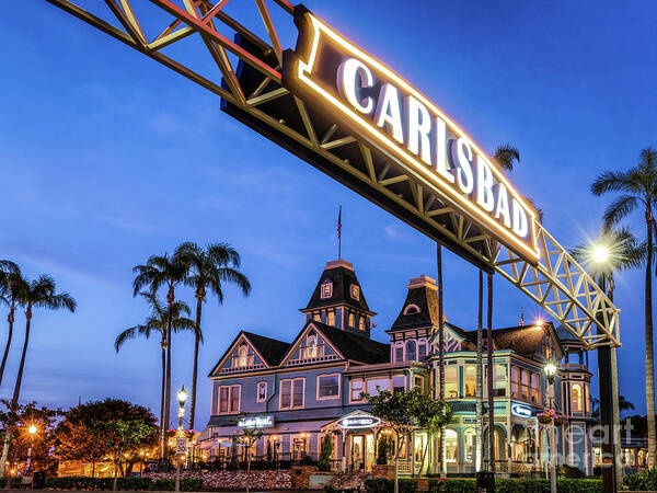 Carlsbad Art Print featuring the photograph Carlsbad Welcome Sign by David Levin