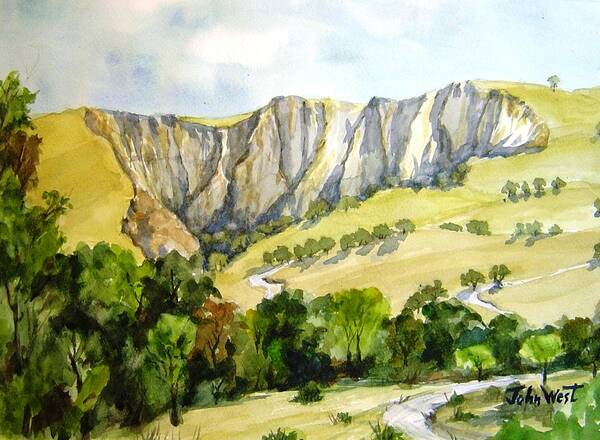 Landscape Art Print featuring the painting Cresta Blanca by John West