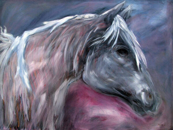 Katt Yanda Art Print featuring the painting Spirit Horse by Katt Yanda