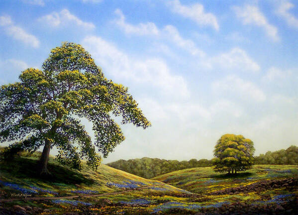 Landscape Art Print featuring the painting In Bloom by Frank Wilson