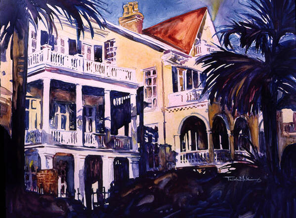 Charleston Art Print featuring the painting Majesty On The Battery by Trish McKinney