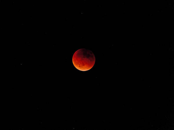 Moon Art Print featuring the photograph Moon Eclipse 9/27/2015 by K L Kingston