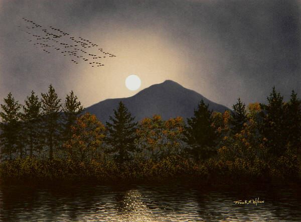 Mountains Art Print featuring the painting Night Calls by Frank Wilson