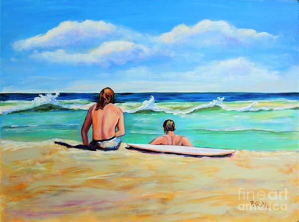 Beach Art Print featuring the painting Some things never change by Patricia Piffath