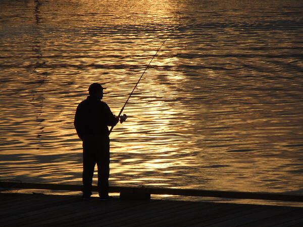 Fishing Art Print featuring the photograph Waiting by Mark Alan Perry