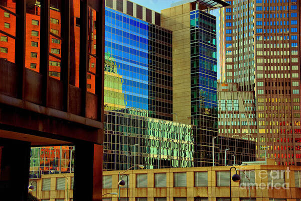 Building Art Print featuring the photograph Juxtaposition of Pittsburgh Buildings by Amy Cicconi