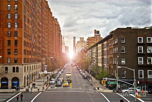 Apartments Art Print featuring the photograph Street as seen from the High Line park by Amy Cicconi