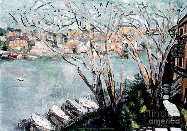 Annapolis Art Print featuring the painting View of Annapolis by Karen E. Francis by Karen Francis