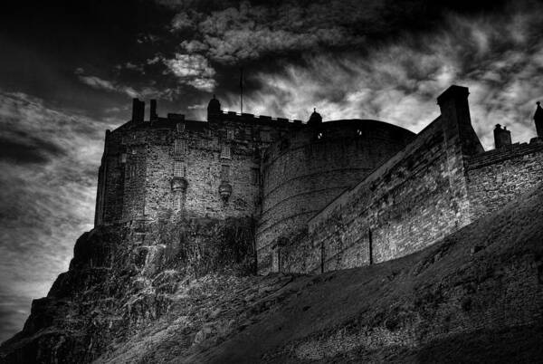 Edinburgh Castle Art Print featuring the painting Who you guna call?.... by John Chivers