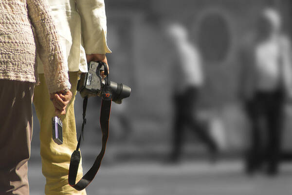 Cameras Art Print featuring the photograph Cameras Unholstered by Hazy Apple