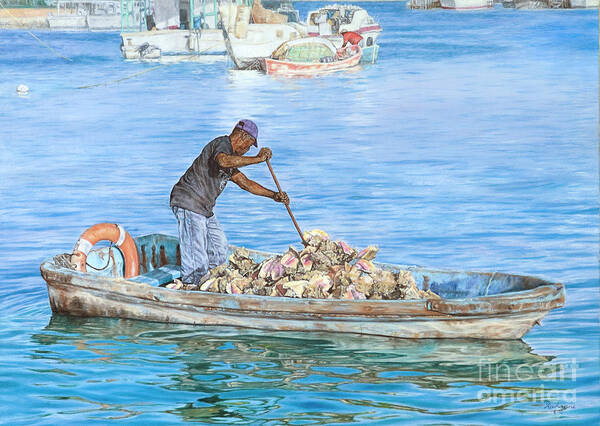 Roshanne Art Print featuring the painting Precious Cargo by Roshanne Minnis-Eyma
