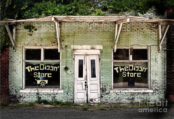 Store Art Print featuring the photograph The Diggn Store Garden Center by T Lowry Wilson