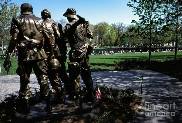 Vietnam Veterans Memorial Art Print featuring the photograph Vietnam Veterans Memorial Memorial Day by Thomas R Fletcher