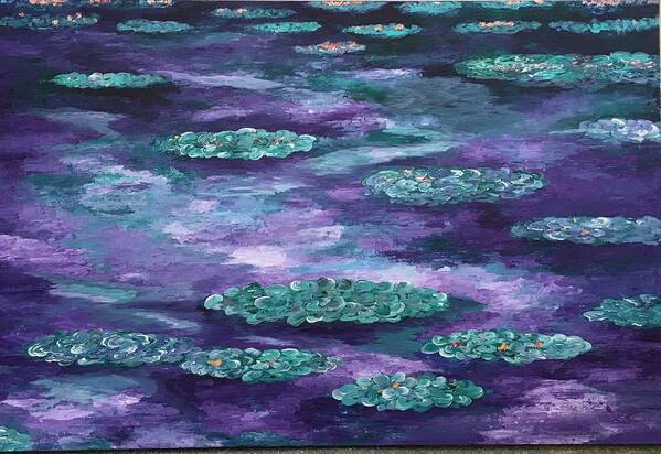 Oh Wow Art Print featuring the painting Water Lilies by Suniti Bhand