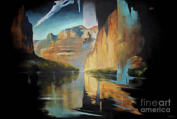 Lin Petershagen Art Print featuring the painting Yosemite by Lin Petershagen